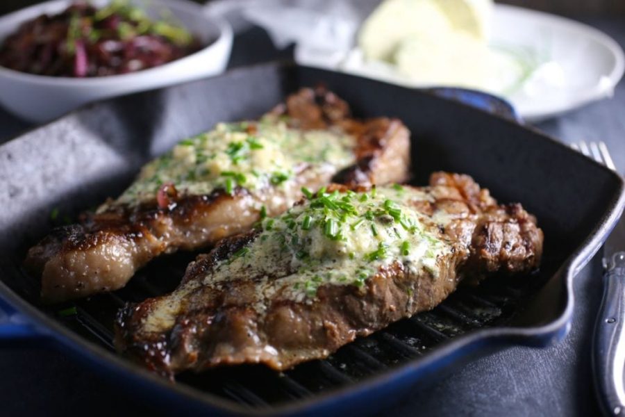 Smoked Tri Tip With Blue Cheese Compound Butter Out The Cave Food 