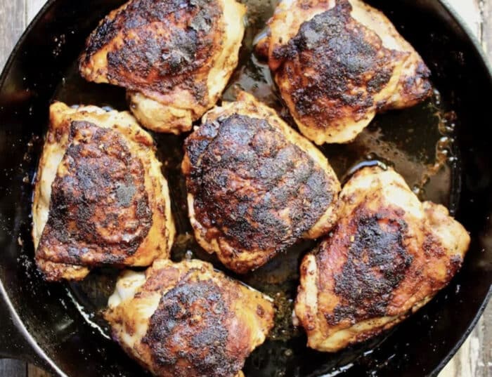 Out of the Cave Blackened Chicken Thighs