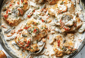 Chicken Thighs on Keto and Paleo Mushrooms Cream