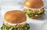 Out of the Cave Salmon Patty Burger