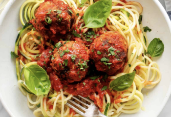 Wagyu Beef Meatballs with Zucchini Noodles