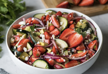 Summer Strawberry Salad with Passion Fruit Vinaigrette