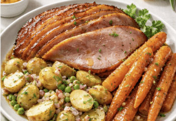 Easter Honey Glazed Ham Plate Easter Honey Glazed Ham Plate