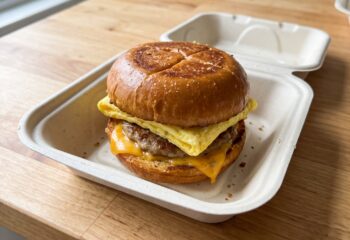 Breakfast Sandwich on Brioche Bun Breakfast Sandwich on Brioche Bun