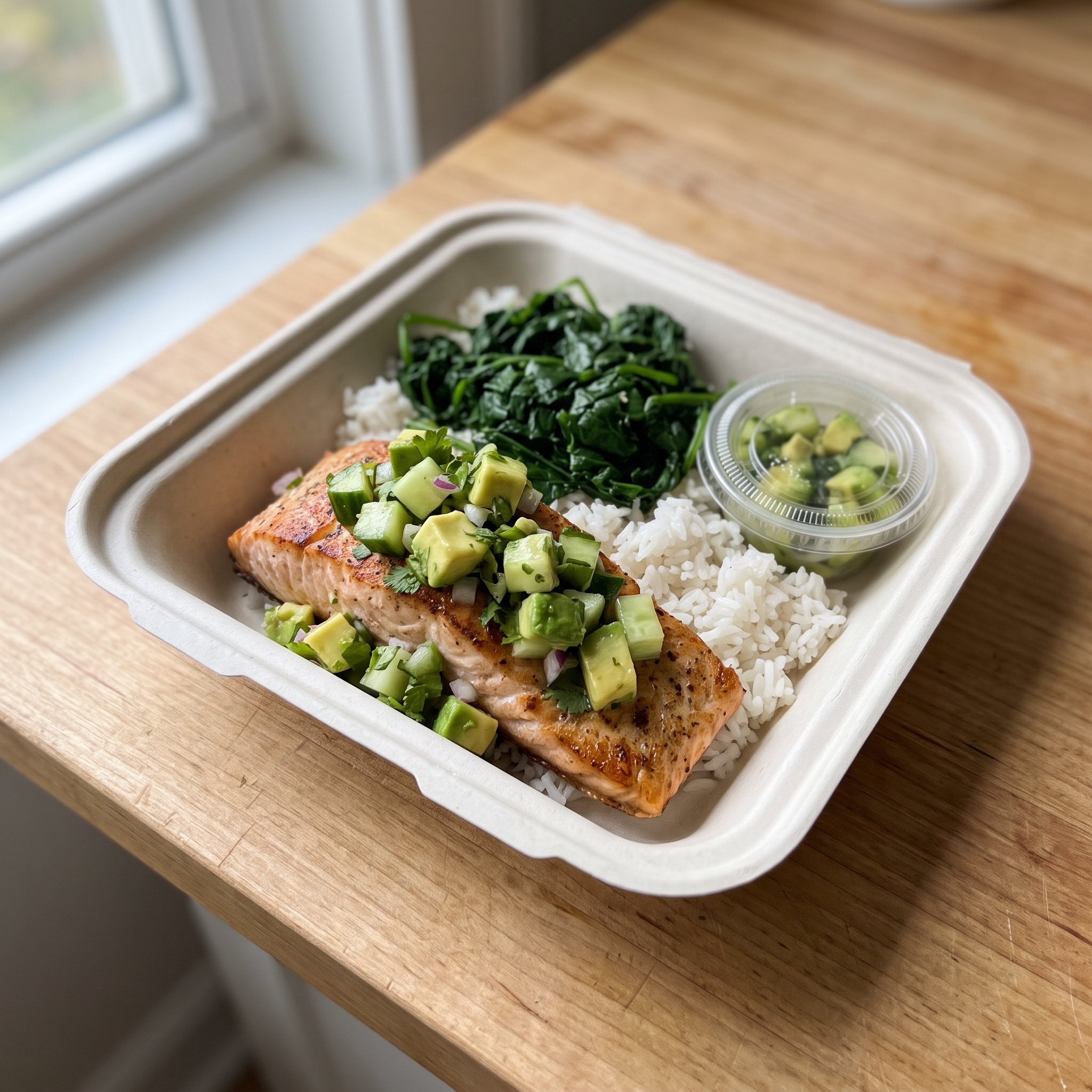 Avocado-Cucumber Salmon Salad