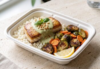 Creamy Pesto Mahi Mahi Plate